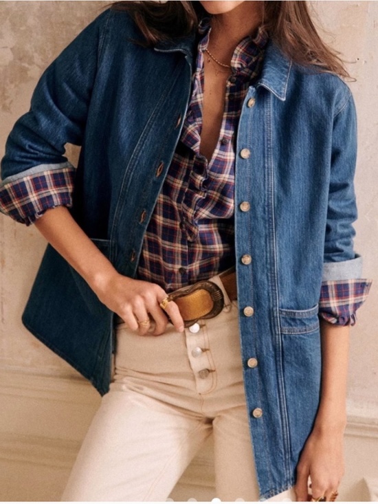 Sezane Jackets & Blazers - Sézane Will Jacket 100% Cotton Denim Blue XS